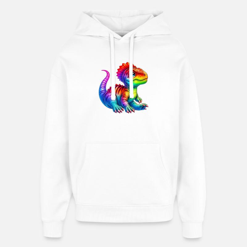 Dinosaure - Sweat à capuche unisexe Stanley/Stella Oversized - blanc