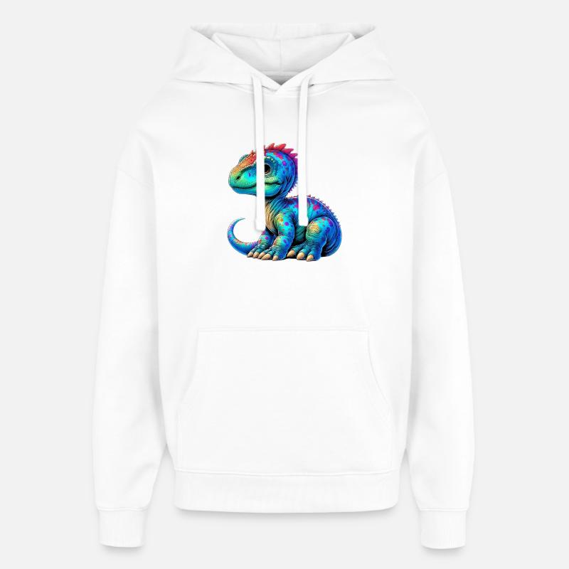 Dinosaur - Oversized Unisex Hoodie by Stanley/Stella - white