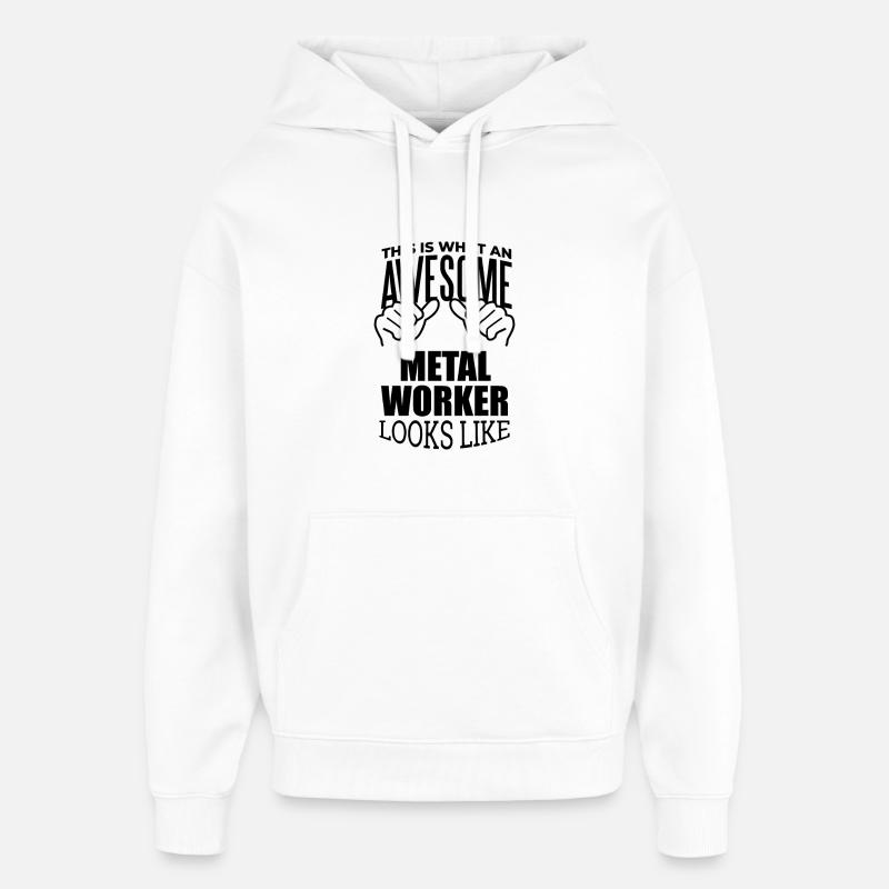 Métallier - Sweat à capuche unisexe Stanley/Stella Oversized - blanc