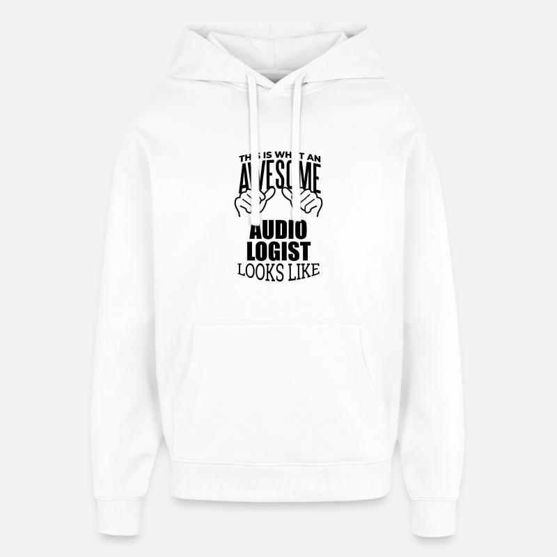 audiologie - Sweat à capuche unisexe Stanley/Stella Oversized - blanc