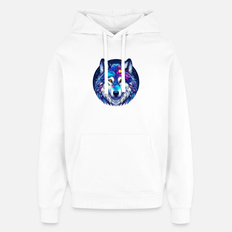 Wolf - Oversized Unisex Hoodie by Stanley/Stella - white