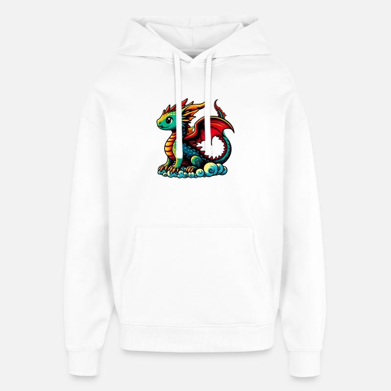 Dragon - Sweat à capuche unisexe Stanley/Stella Oversized - blanc
