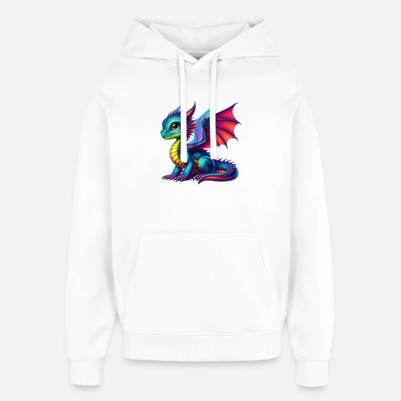 Dragon - Oversized Unisex Hoodie by Stanley/Stella - white