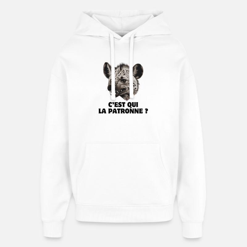 Chef, Bürohumor, Hyäne - Oversized Unisex Hoodie von Stanley/Stella - Weiß