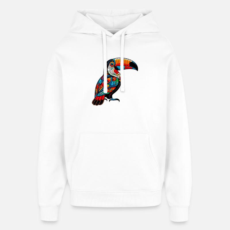 Toucan - Sweat à capuche unisexe Stanley/Stella Oversized - blanc