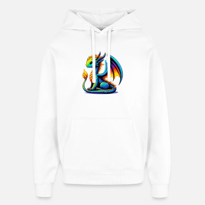 Drache - Oversized Unisex Hoodie von Stanley/Stella - Weiß