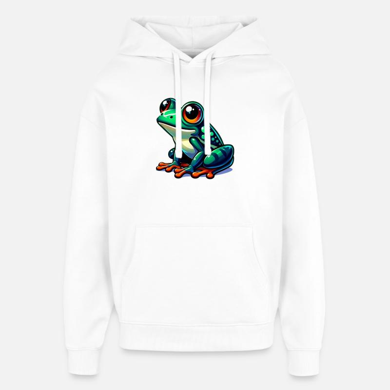 Grenouille - Sweat à capuche unisexe Stanley/Stella Oversized - blanc