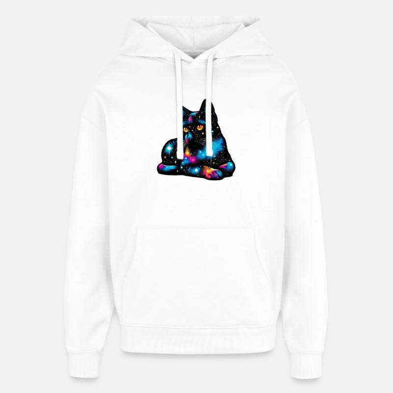 Cat - Oversized Unisex Hoodie by Stanley/Stella - white