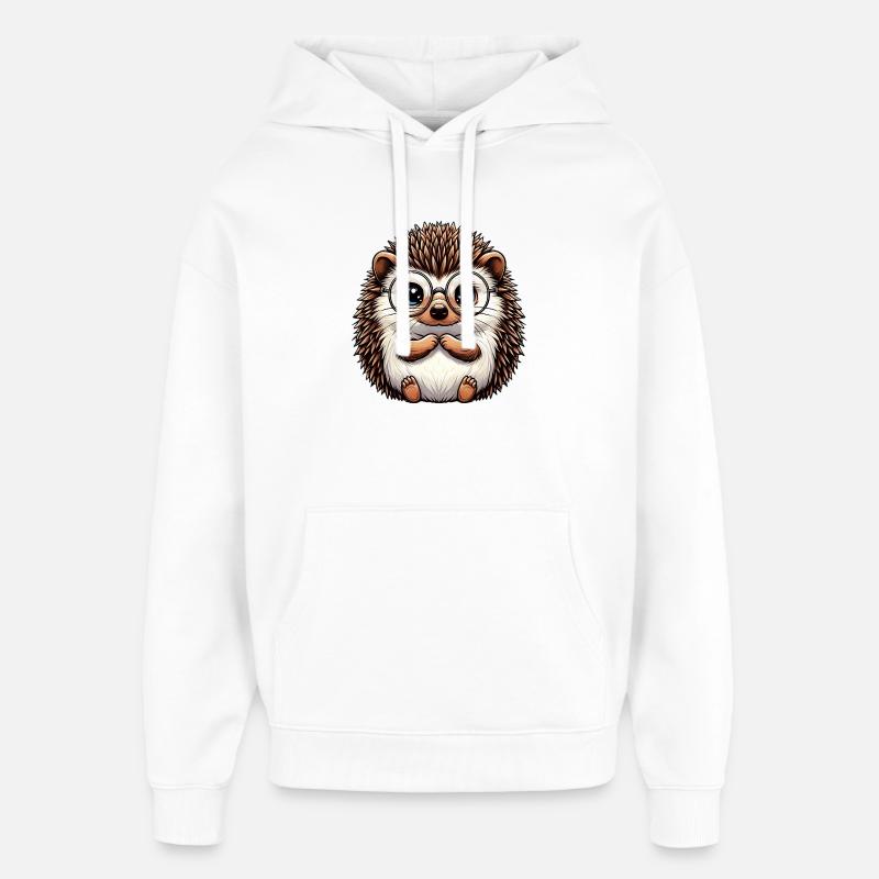 Hérisson - Sweat à capuche unisexe Stanley/Stella Oversized - blanc