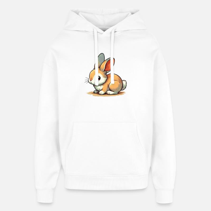 Lapin - Sweat à capuche unisexe Stanley/Stella Oversized - blanc