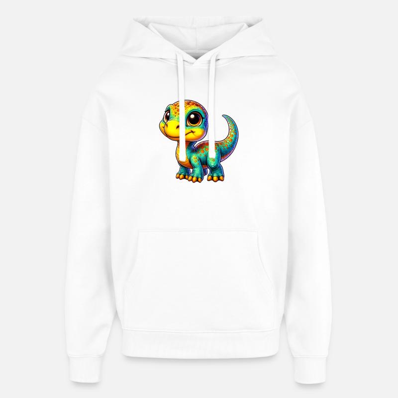 Dinosaure - Sweat à capuche unisexe Stanley/Stella Oversized - blanc