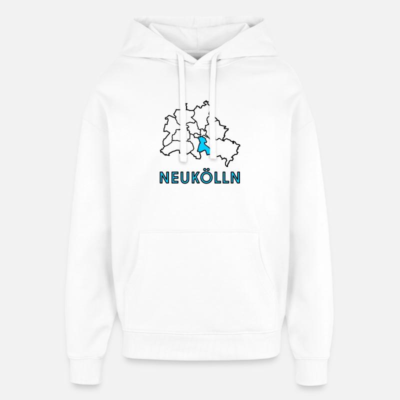 NEUKÖLLN, un quartier de Berlin - Sweat à capuche unisexe Stanley/Stella Oversized - blanc