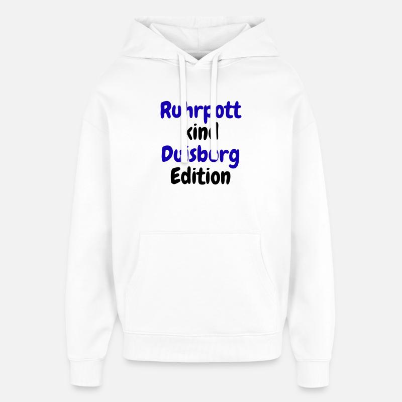 Ruhrpott Kind - Édition Duisbourg - Sweat à capuche unisexe Stanley/Stella Oversized - blanc