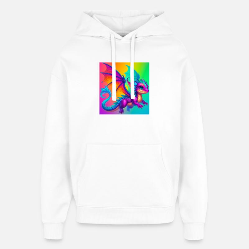 dragon - Sweat à capuche unisexe Stanley/Stella Oversized - blanc