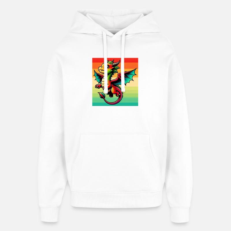 dragon - Sweat à capuche unisexe Stanley/Stella Oversized - blanc