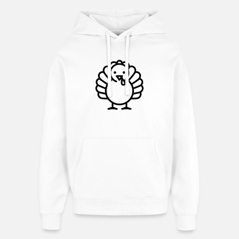 Dinde - Sweat à capuche unisexe Stanley/Stella Oversized - blanc