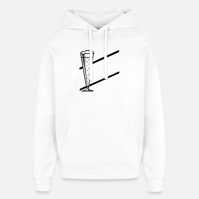 verre de bar - Sweat à capuche unisexe Stanley/Stella Oversized - blanc