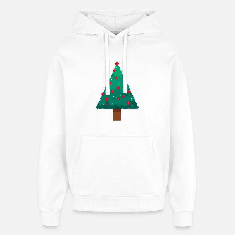 Arbre de Noël - Sweat à capuche unisexe Stanley/Stella Oversized - blanc
