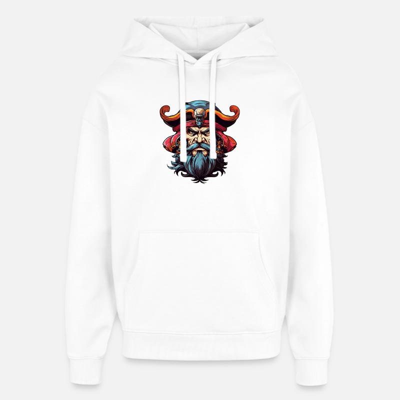 Pirate à la barbe comic - Sweat à capuche unisexe Stanley/Stella Oversized - blanc