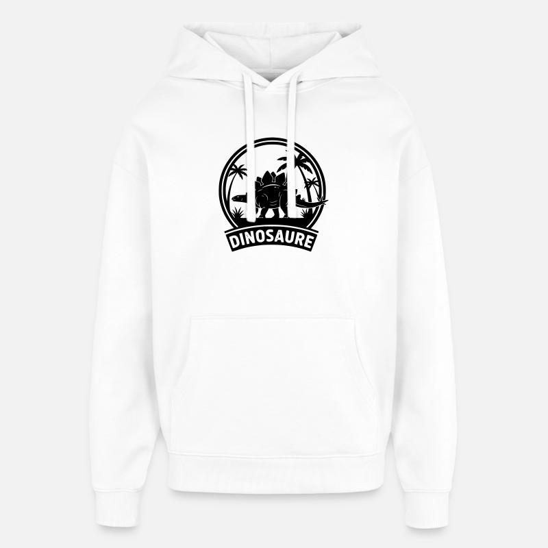 dinosaure 3 - Sweat à capuche unisexe Stanley/Stella Oversized - blanc