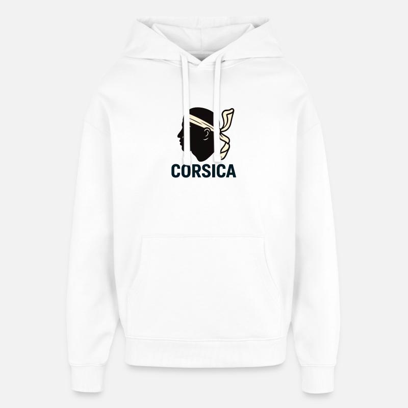 Corsica moderne - Sweat à capuche unisexe Stanley/Stella Oversized - blanc