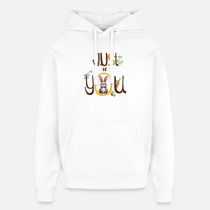 Sois juste toi-même - Sweat à capuche unisexe Stanley/Stella Oversized - blanc