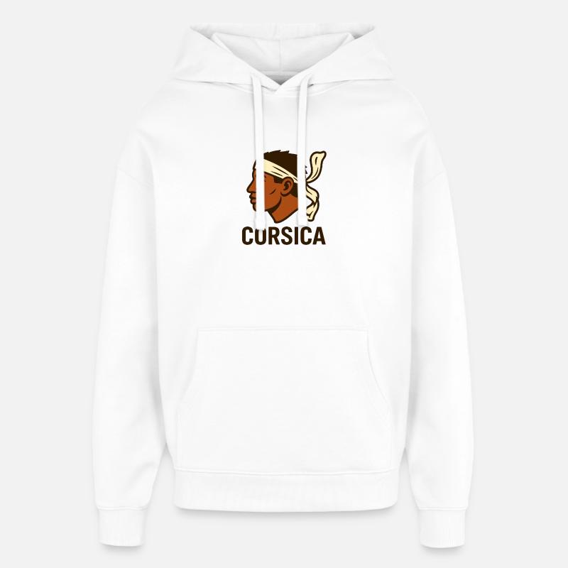 corsica - Sweat à capuche unisexe Stanley/Stella Oversized - blanc