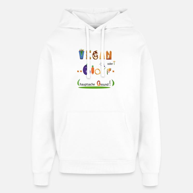 Végane ou bio - Sweat à capuche unisexe Stanley/Stella Oversized - blanc