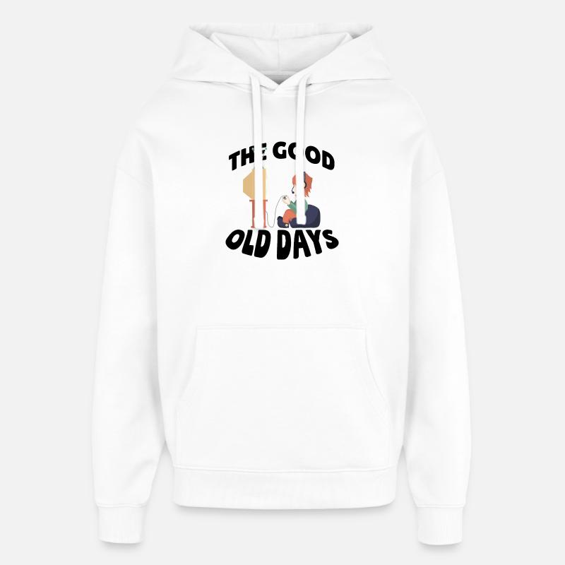 Le bon vieux temps - Sweat à capuche unisexe Stanley/Stella Oversized - blanc