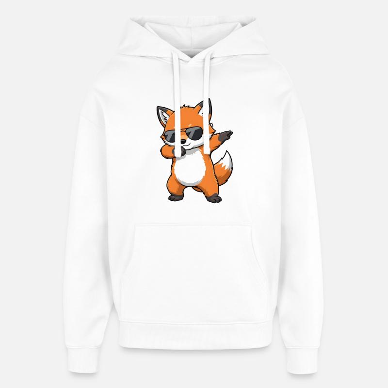 Dab Fox - Sweat à capuche unisexe Stanley/Stella Oversized - blanc