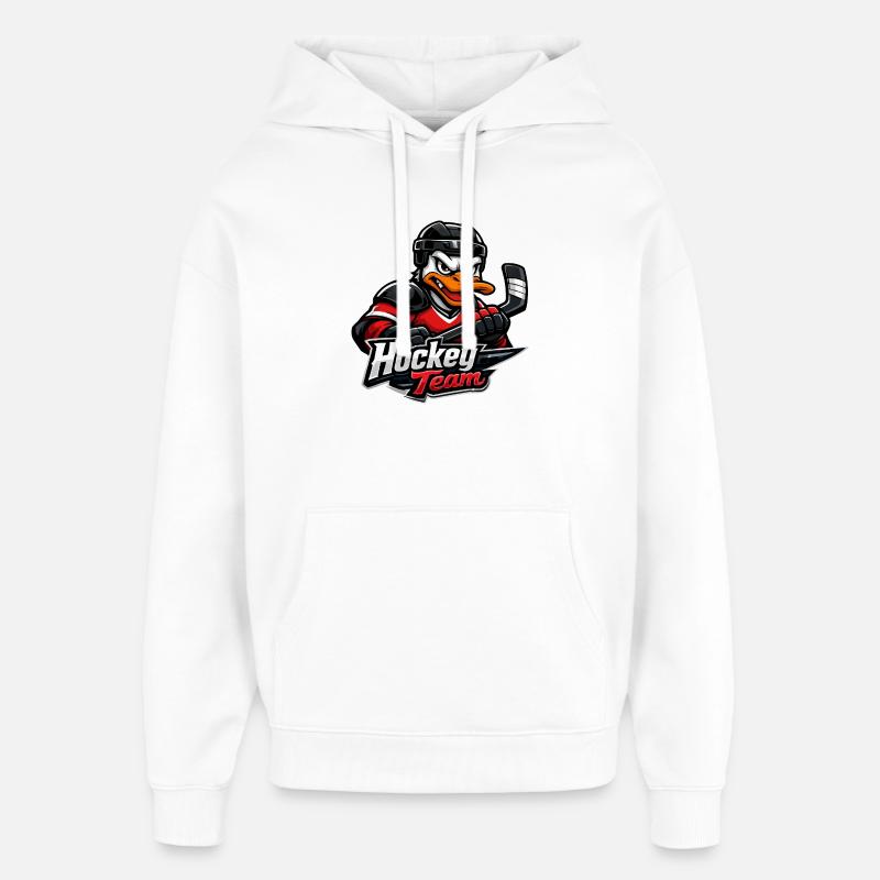 Mascotte du hockey canard - Sweat à capuche unisexe Stanley/Stella Oversized - blanc