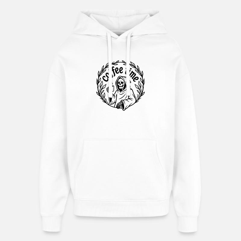 C’est l’heure du café - Sweat à capuche unisexe Stanley/Stella Oversized - blanc