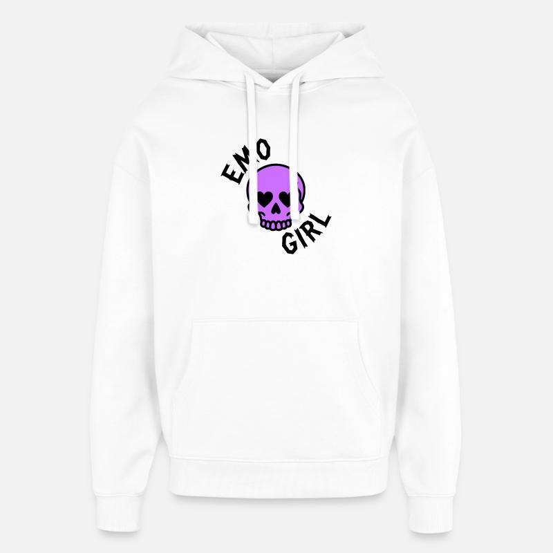 Fille emo - Sweat à capuche unisexe Stanley/Stella Oversized - blanc