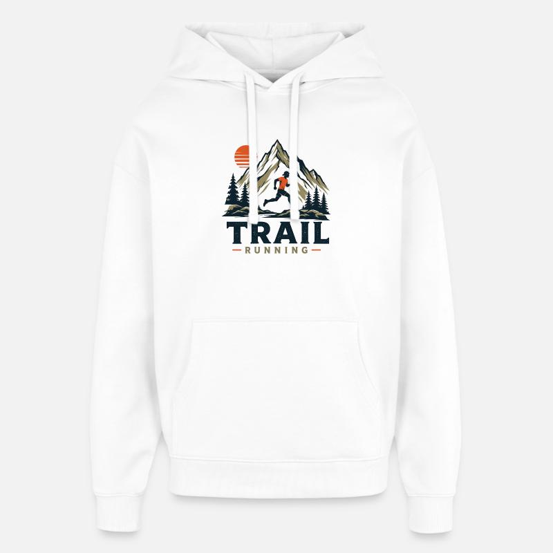 Trail running - Sweat à capuche unisexe Stanley/Stella Oversized - blanc