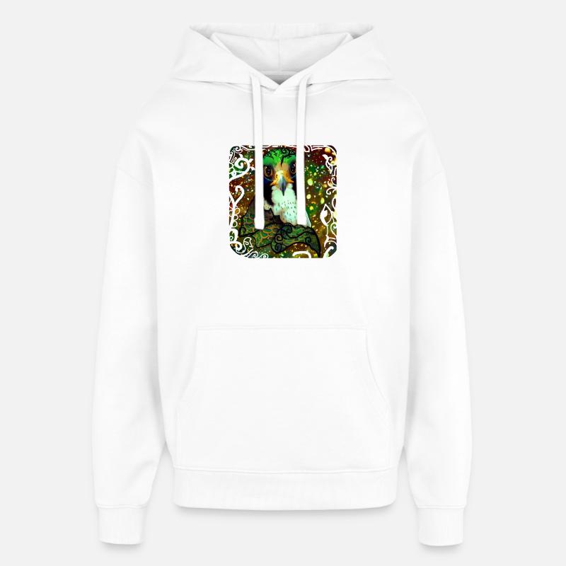 faucon - Sweat à capuche unisexe Stanley/Stella Oversized - blanc