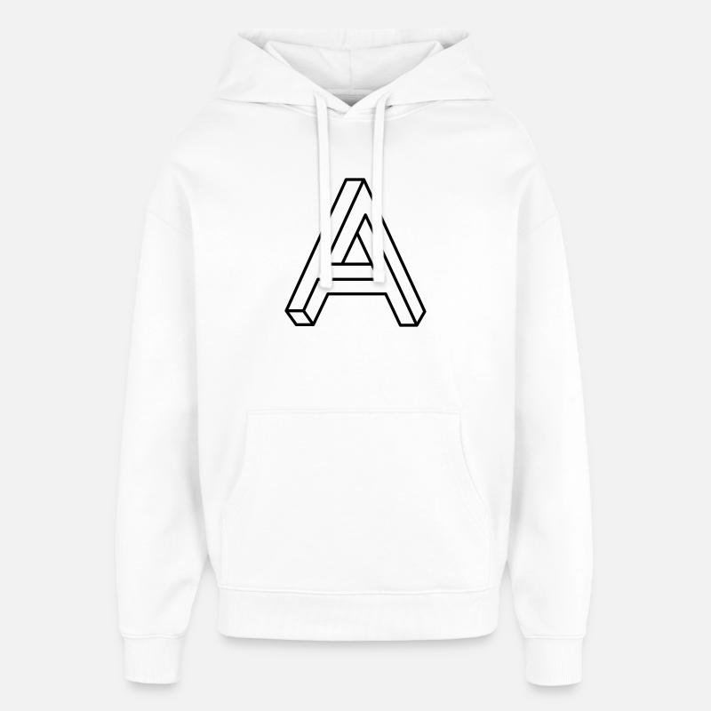 Forme Impossible – Conception d’illusion d’optique - Sweat à capuche unisexe Stanley/Stella Oversized - blanc