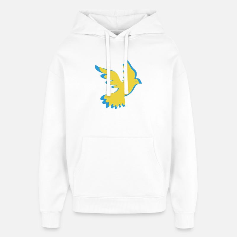 Ukraine Colombe de la Paix - Sweat à capuche unisexe Stanley/Stella Oversized - blanc