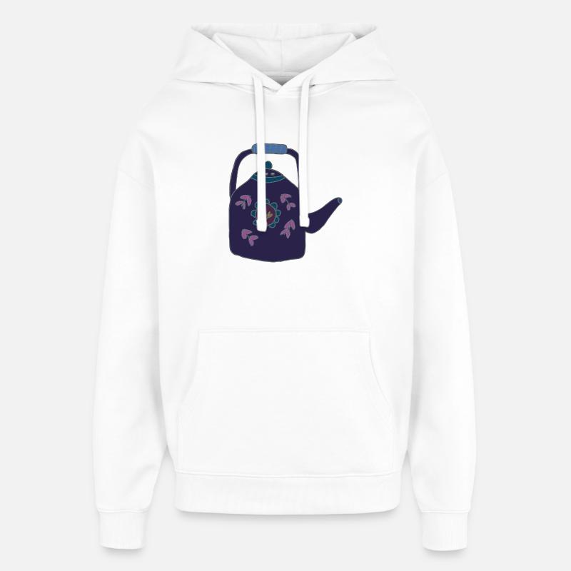 théière - Sweat à capuche unisexe Stanley/Stella Oversized - blanc