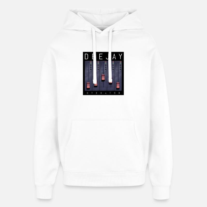 Deejay Operator Fader-Design - Oversized Unisex Hoodie von Stanley/Stella - Weiß