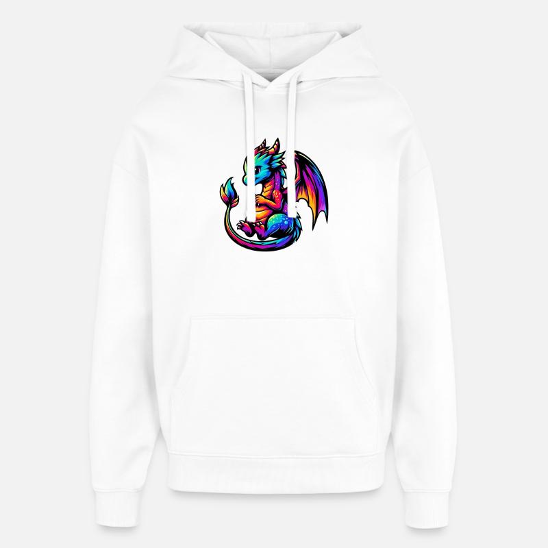 Dragon - Sweat à capuche unisexe Stanley/Stella Oversized - blanc