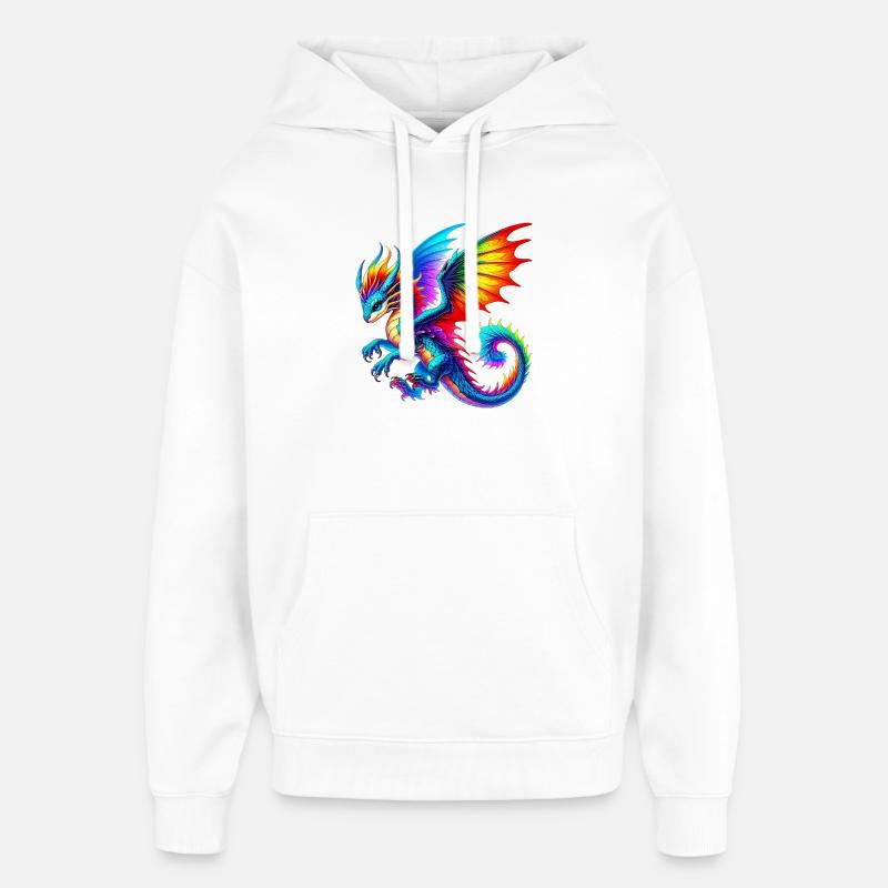 Dragon - Oversized Unisex Hoodie by Stanley/Stella - white