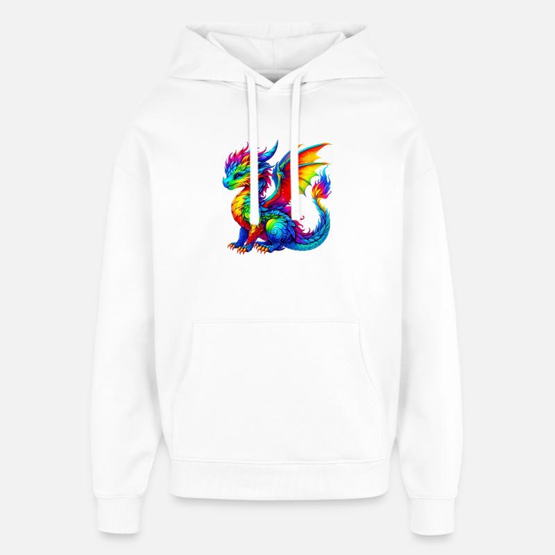 Drache - Oversized Unisex Hoodie von Stanley/Stella - Weiß