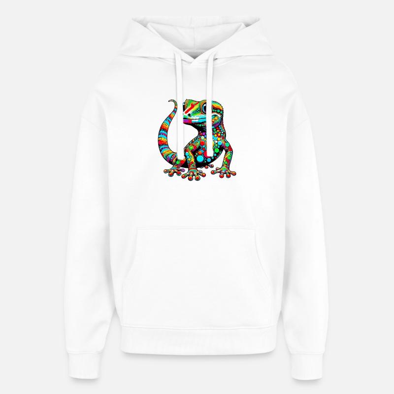 Gecko - Sweat à capuche unisexe Stanley/Stella Oversized - blanc