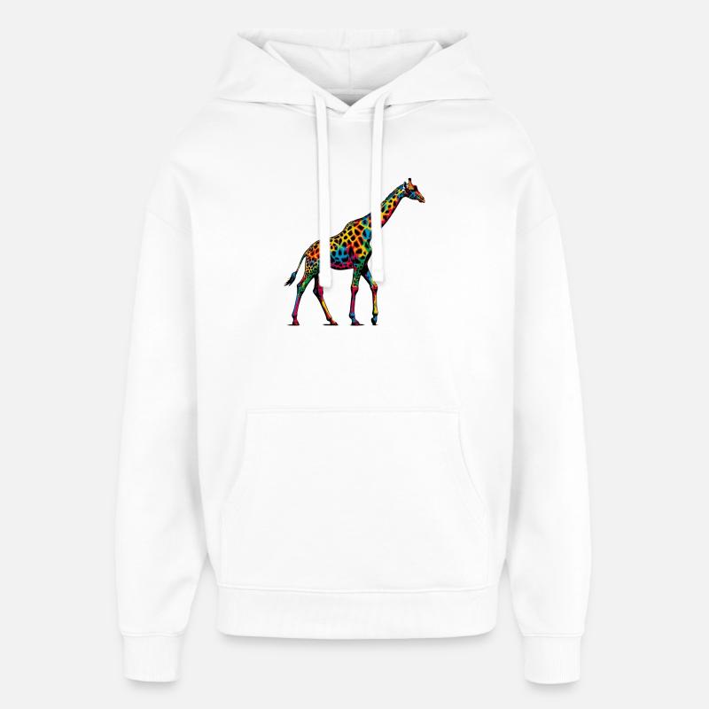 Girafe - Sweat à capuche unisexe Stanley/Stella Oversized - blanc