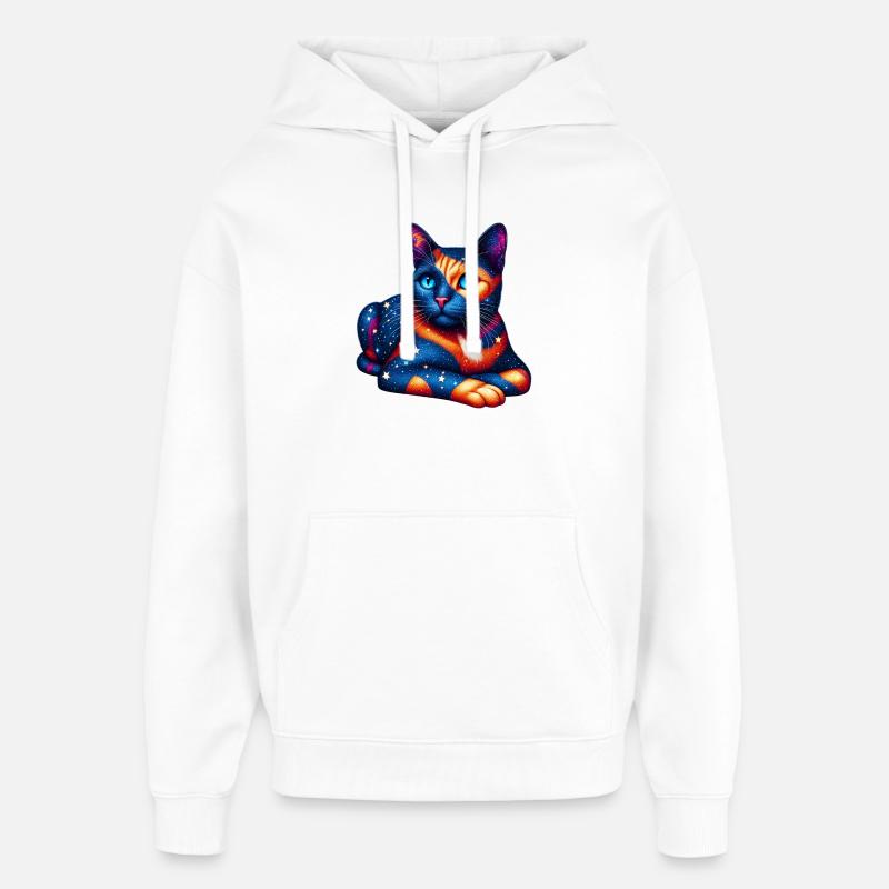 Chat - Sweat à capuche unisexe Stanley/Stella Oversized - blanc