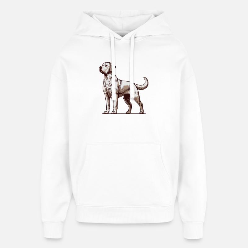 Labrador - Sweat à capuche unisexe Stanley/Stella Oversized - blanc