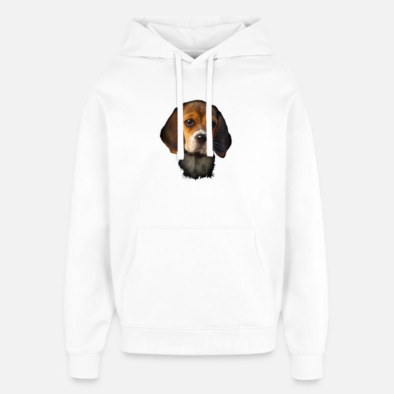 Beagle - Sweat à capuche unisexe Stanley/Stella Oversized - blanc
