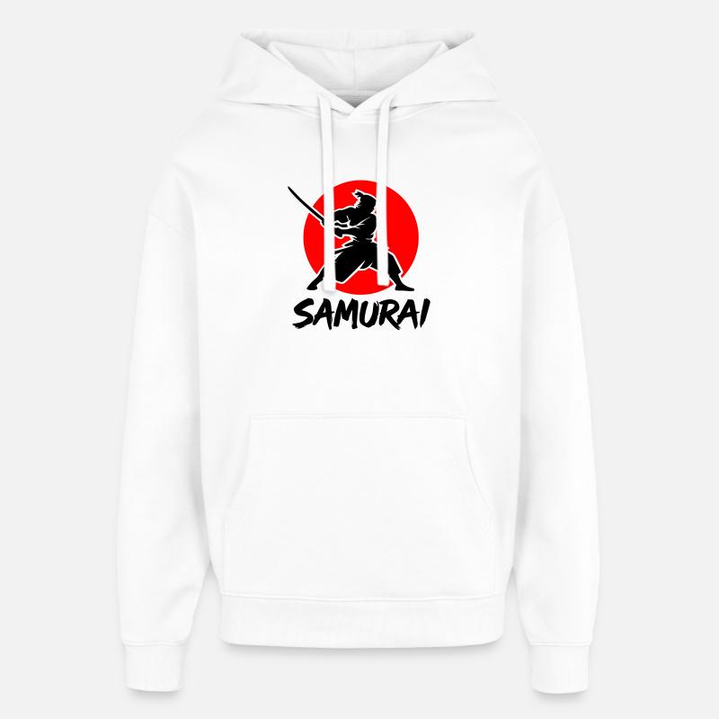 Samouraï - Sweat à capuche unisexe Stanley/Stella Oversized - blanc
