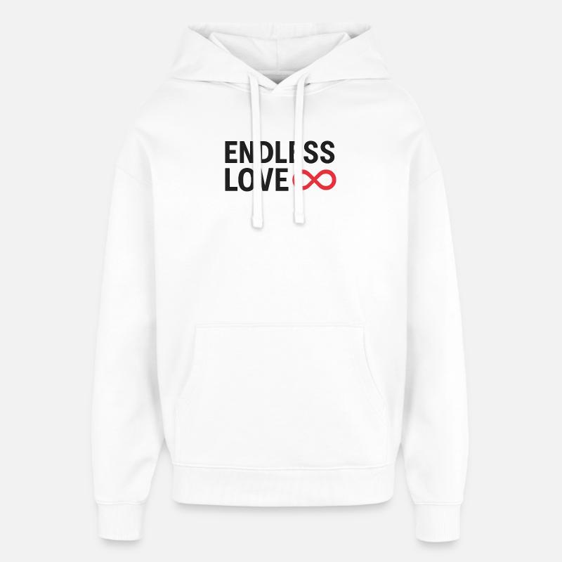 Amour sans fin Infinity Design - Sweat à capuche unisexe Stanley/Stella Oversized - blanc
