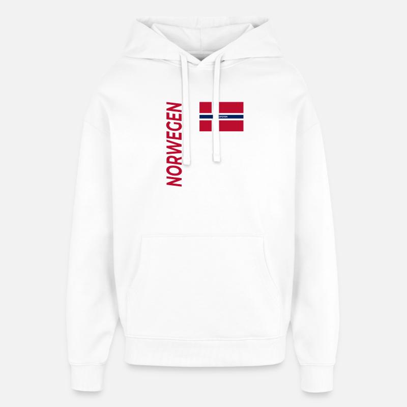 FLAKSTADØY - Sweat à capuche unisexe Stanley/Stella Oversized - blanc